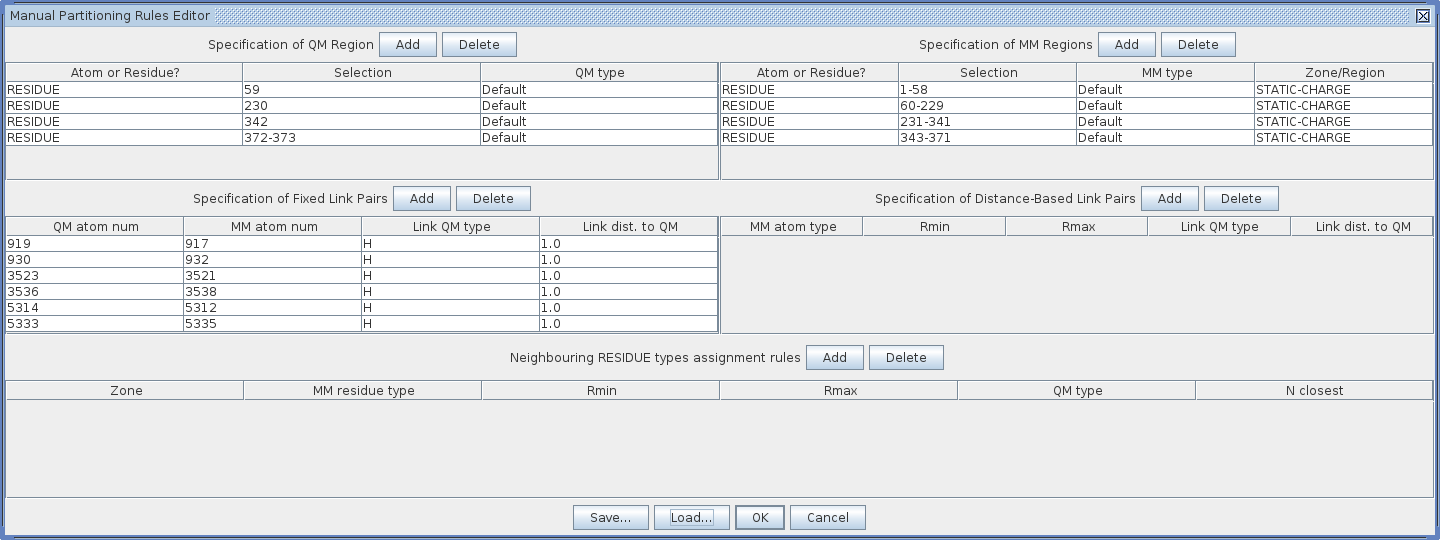 Embedding rules box, after filling